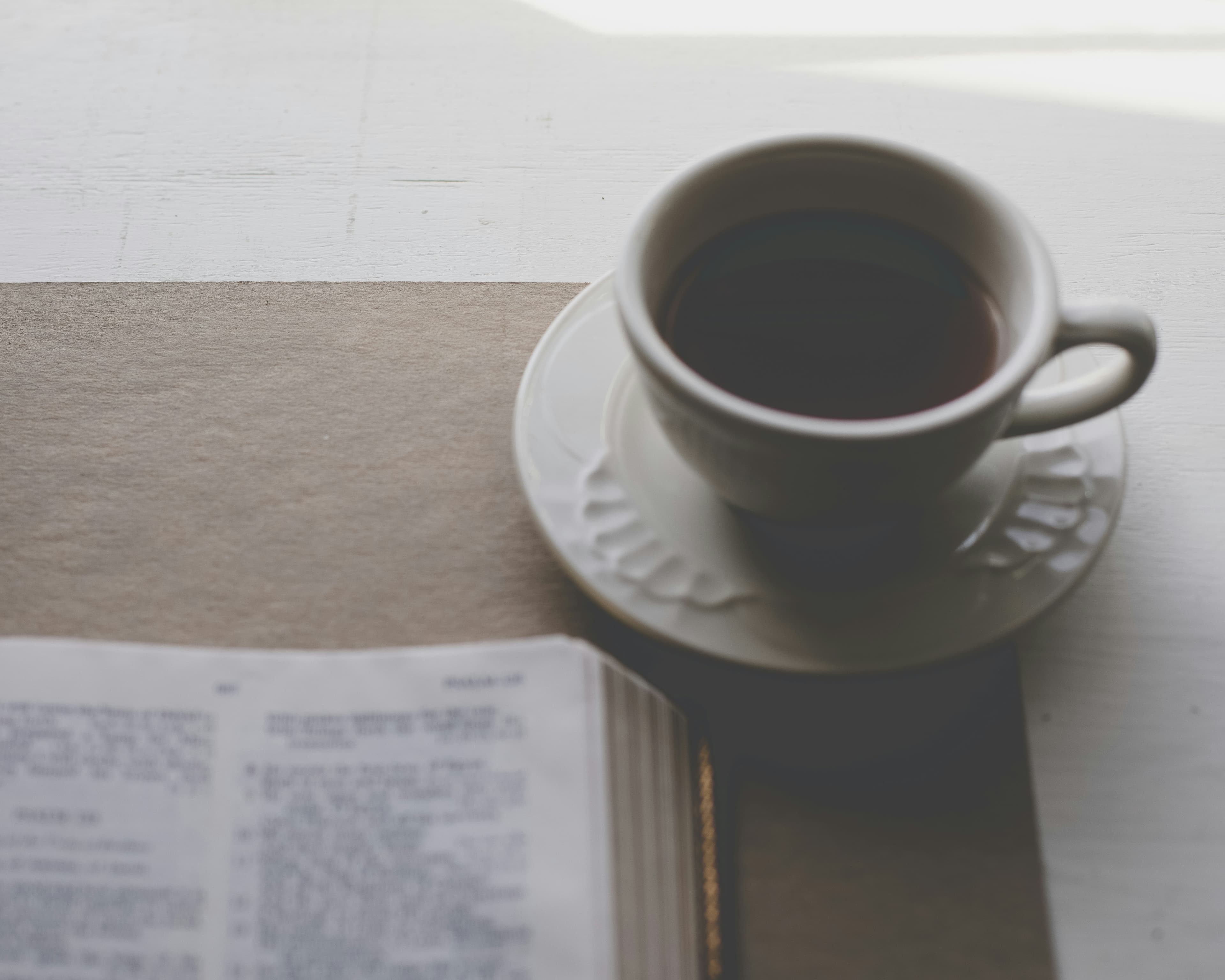 A peaceful cup of coffee, evoking quiet reflection during a Quiet Day